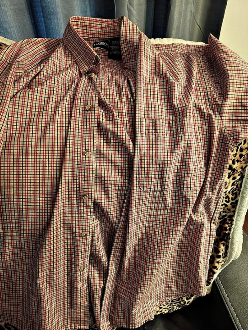 puritan Plaid Button Down Shirt in Red & White